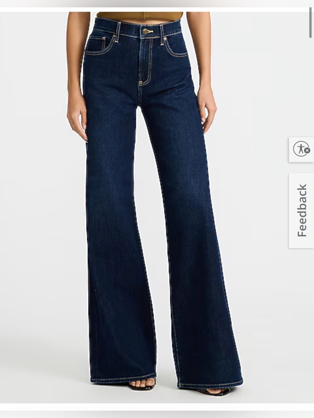 Express bell flare mid rise dark wash jeans size 8R NWT!!